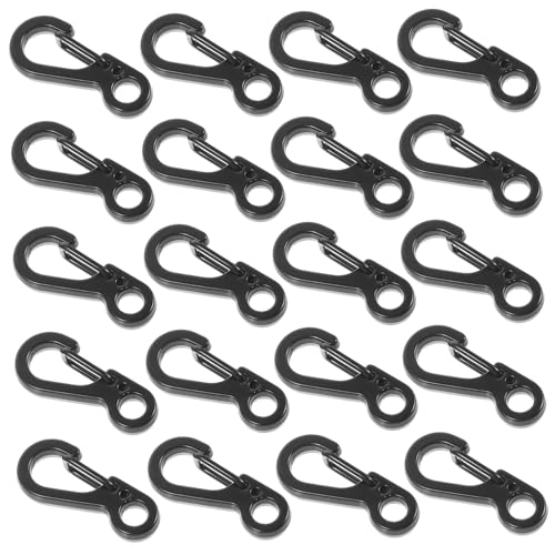 Tofficu 20 Stück Hängende Schnalle Schmuck Karabiner Clips Schnellverschluss Clip Schlüsselanhänger Karabiner Clip Outdoor Karabiner Metall Clips Mini Karabiner Clip Kleine Clips von Tofficu