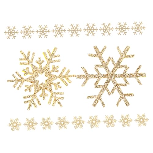 Tofficu 20 Stück Handgefertigte Materialien Für Haaraccessoires Winterdekoration Winteraccessoires Aufnäher Applikation Schneeflocke Aufnäher Schneeflocke Filzdekor Schneeflocke von Tofficu