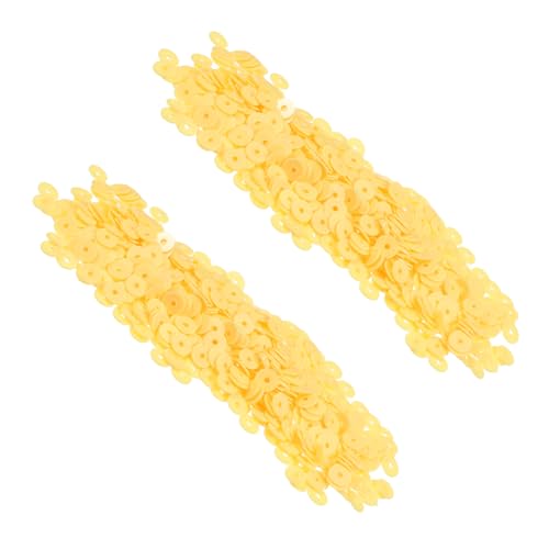 Tofficu 2000 Stk Pailletten flache runde Polymertonperlen Fledermausperlen aus Ton gelbe Perlen zur Schmuckherstellung Bastelperlen für Schmuck Scheibenperlen aus Ton PVC Yellow von Tofficu