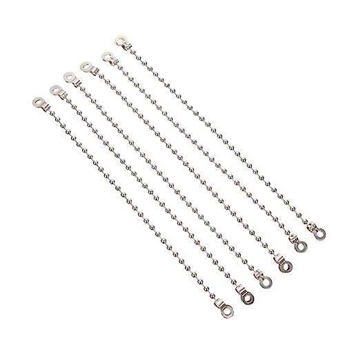 Tofficu 20St Knochenschnalle Perlenkettenschnalle Halter Krawatten Kettenleuchte Korn Kugelkette bastelzeug slice Etikettenverschluss Tag-Verbindungsschnallen Metall Eisen Silver von Tofficu