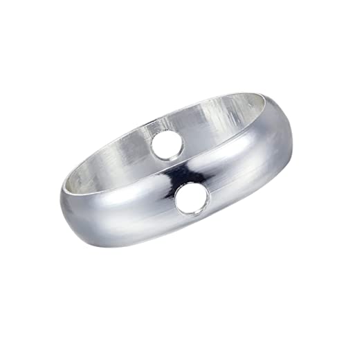 Tofficu 20St Ohrring-Accessoire aus Metall runden runde Perlen winziges glattes Perlenzubehör Ohrring aus Metall Armbandzubehör aus Metall Silver von Tofficu