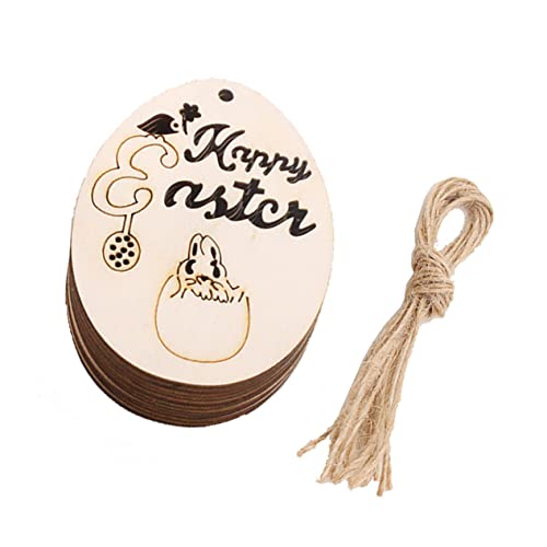 Tofficu 20St Partyschmuck basteln für ostern basteln zu ostern osterbastelei Feiertagsdekorationen Große Osterkörbe leer Osterkranz Osterei-Dekorationen hängende Ornamente aus Holz Hölzern von Tofficu