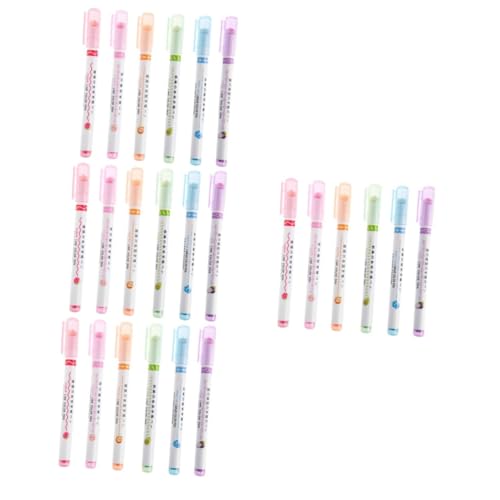 Tofficu 24 Stk Linearer Textmarker Expo-marker Textmarker Marker Zeichenstifte Fluoreszierender Glitzerstift Markierungen Textmarker Fluoreszierender Stift Textmarker-tintenmarker Plastik von Tofficu