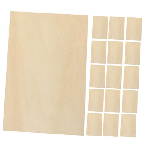 Tofficu 24St Brett aus Lindenholz DIY Holzplatten Handgemachte Holzplatten Mehrzweckholzplatten Lindenholzbrett handwerk herstellung von holzbrettern unfertige Holzplatte DIY liefert Beige von Tofficu