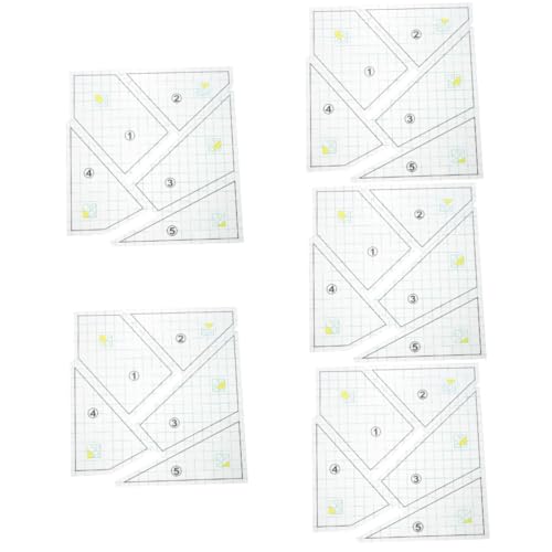 Tofficu 25 Stk Patchwork-Lineal sewing pattern sewing ruler Schneiderwerkzeug nähwerkzeug Lineal zum Nähen Plattenvorlage zum Quilten Quilt-Werkzeuge Quiltvorlagen für den Haushalt Plastik von Tofficu