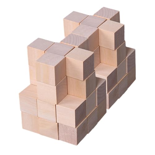 Tofficu 250 Stück Quadratischer Holzblock Leere Holzklötze Leere Holzblöcke Würfel Block Kleine Holzwürfel Holzbausteine Kinderblockspielzeug Stapelspielzeug Aus Holz Kiefernholz von Tofficu