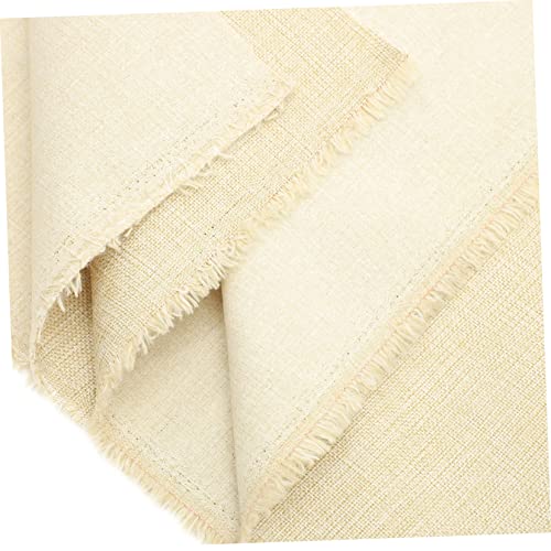 Tofficu 2St Jute-Stoff Polsterstoff Zubehör Kreuzstich-Stoff Armbänder Sticktuch nähen waschbares Leinentuch multifunktionales Leinentuch Stickerei-Stoff Haushaltswäsche betäuben Beige von Tofficu