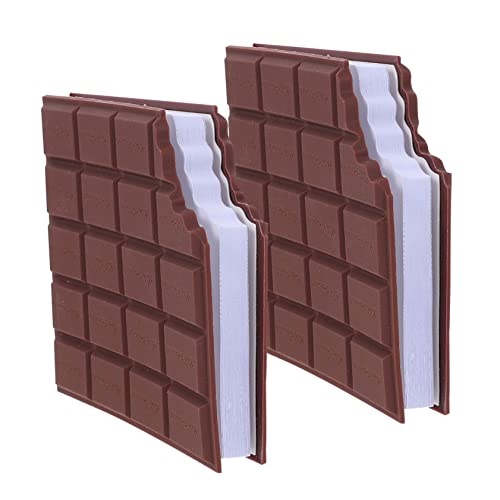 Tofficu 2St Notizbuch schokoladentaler chocolate schokobananen Geschenkidee memo pad Notizzettel in Schokoladenform tragbare Haftnotizen schöne Postnotizen tragbare Haftnotizblöcke Papier von Tofficu