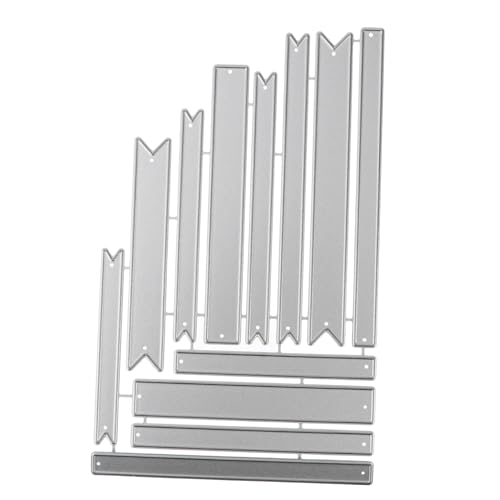 Tofficu 2St Randprägestempel Stanzteile für die Kartenherstellung Schablonen zum Basteln Stempel und Matrizen reminescence handwerkzeug Stanzformen Schimmel Stanzformen Schablonen Silver von Tofficu