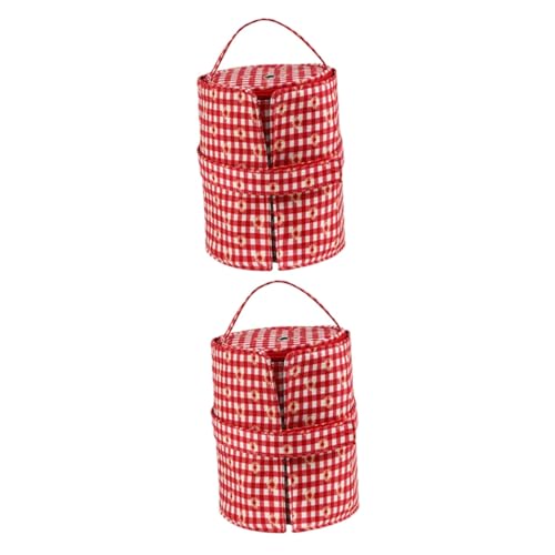 Tofficu 2St Strickset Aufbewahrungstasche für Garn Maschenmarkierer häkeln Garn zum Häkeln stricknadeln etui gewebesäcke Nähkorb groß Aufbewahrungstasche für Pullovernadeln Polyester von Tofficu