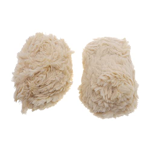 Tofficu 2pcs Super Pelzgarn Grob Gestrickte Decke Wimperngarn Zur Lei-herstellung Teppich Kunstbandbesatz Super Grobes Chenillegarn Häkelgarn Wimperngarn Zum Stricken Garn Schüssel Khaki von Tofficu