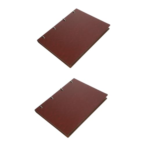 Tofficu 2st A4-ring-notizblock Bindemittel-notizbuch Liniertes Tagebuch-notizbuch Tragbarer Notizblock Tagesplan Notizblock Projektplaner-notizblock Notizbücher Aluminiumlegierung Brown von Tofficu