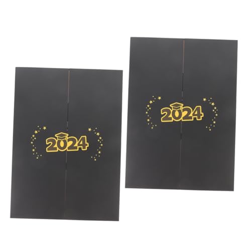 Tofficu 2st Abschlussnachricht Abschluss Begünstigt Lametta Glückwunsch Grad Bar-leuchtreklame Abschlussball Brief Gästebuch Hochzeitsfeier Lichtzeichen Abschlussschild Papier Black von Tofficu