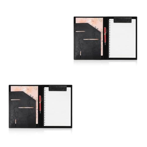 Tofficu 2st Ordnerschiene Portfolio-buch Ordner-organizer Lebenslaufordner Notizblock-portfolio Business-portfolio-männer Dokumenten-organizer-folio Planerordner Büromappen Pu Black von Tofficu