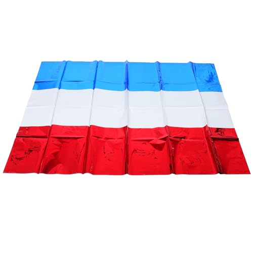 Tofficu 2st Partytischdecke Rechteckige Tischdecke Tischtuch Karneval Dekorationen Restauranttischabdeckung Picknickdekorationen Rot-weiß-Blaue Tischdecke Schlichtes Tischset Das Haustier von Tofficu