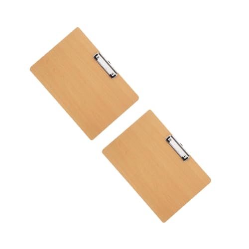 Tofficu 2st Schreibblock-clip Schreiben Von Support-boards Datei-organizer-zwischenablage Zwischenablagen Masse Bau-zwischenablage Klemmbretter Aus Holz Bürobedarf Büroklammer Mdf Khaki von Tofficu