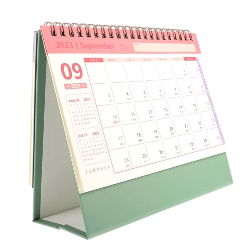 Tofficu 2st Tischkalender 2023 Zeltkalender Zitatkalender 2023 Staffelei Tisch 2022 Täglicher Kalenderplaner Zerreißbarer Grüne Bürodekoration Tageskalender Papier von Tofficu