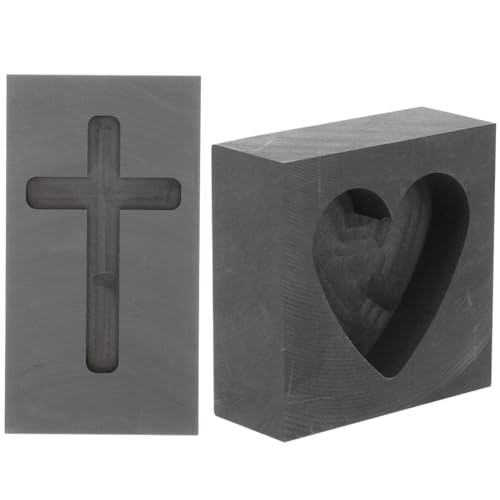 Tofficu 2stücke Herzförmige Und Kreuzförmige Graphit-gussformen Für Kupfer Für -projekte Und Metallguss Langlebig Und Einfach Zu Verwenden Tofficu 2stücke Herzförmige Und Kreuzförmige Graphit-gussformen Für Kupfer Für -projekte Und Metallguss Langlebig Und Einfach Zu Verwenden von Tofficu