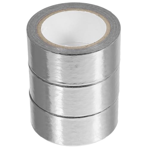 Tofficu 3 Rollen Heißprägeband Flash-Verpackungsband Geschenkverpackungsband dekorative Klebebänder dünnes Washi-Tape blinken Notizbuch DIY Washi Tape dekoratives Bastelband Papier Silver von Tofficu