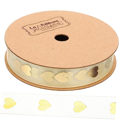 Tofficu 3 Rollen Schleife seidenband ribbon Kuchenverpackung valentine's day ziernieten Sackleinenband Chiffonbänder Ring valentinstag verpackungsband Band zum Valentinstag Schneegarn von Tofficu