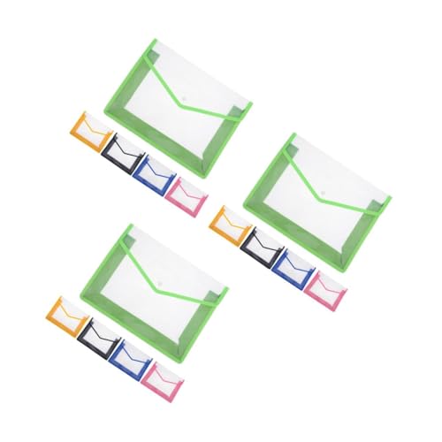 Tofficu 3 Sätze Aktenhalter Kunststoffmappen Mit Schnappverschluss Akkordeon-aktenordner Aus Kunststoff Unterrichtsfächer Aktenumschläge Mit Verschluss Datei Pp-kunststoff 5 Stück * 3 von Tofficu