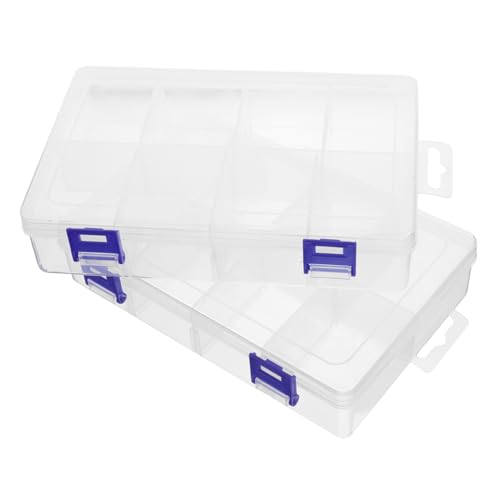 Tofficu 3 Sätze Aufbewahrungskiste Spielzeugbox Werkzeugkiste Kleinteile Organizer Sortierbox Mehrzweckbox Werkzeughalter Multifunktionswerkzeug-organizer Plastik Transparent 2 Stück * 3 von Tofficu