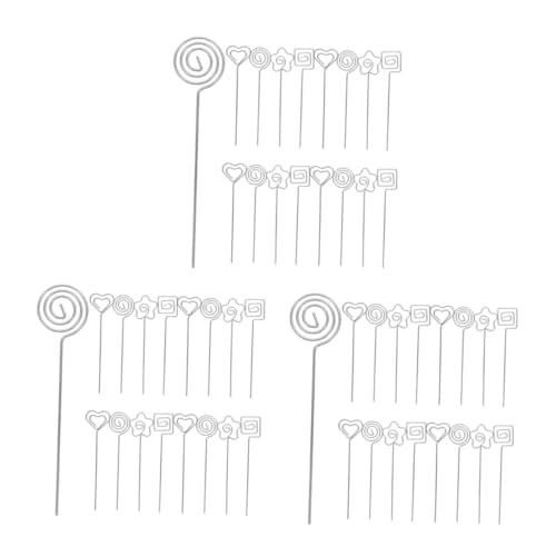 Tofficu 3 Sätze Fotoordner Floraler Kartenhalter Blumenpickel Aus Metall Fotoclip Kartenhalter-picks Mit Blumenmuster Inhaber Der Tischnummer Fotoständer Silver Eisen 20 Stück * 3 von Tofficu