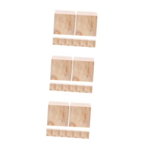 Tofficu 3 Sätze Holzwürfel Aus Holzblöcken Holz Quadratisch Basteln Zur Babyparty Fotowürfel Holzklötze Für Die Babyparty Unbehandeltes Naturholz Beige Kiefernholz 8 Stück * 3 von Tofficu