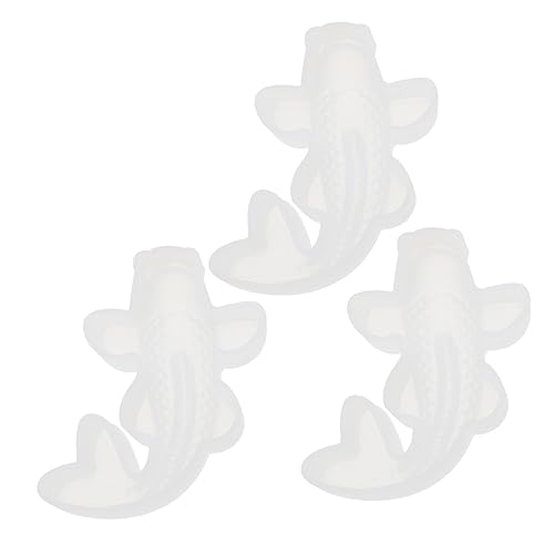 Tofficu 3 Sätze Karpfen Silikonform Diy 3d-fischform Backform Sugarcraft-form Fondantform Pralinen Silikonform Seife Silikonform Flexible Silikonform Diy-tool Kieselgel Weiß 3 Stück * 3 von Tofficu