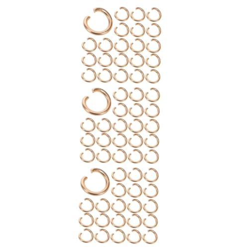 Tofficu 3 Sätze Kettenglied Ringverbinder Armbänder Gürtelzaum Strassschlüsselkette Wandhalterung Halskette Handgefertigter Sprungring Armband Biegering Eisen Golden 30 Stück * 3 von Tofficu