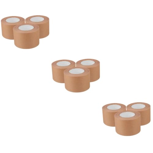 Tofficu 3 Sätze Klebeband Aus Kraftpapier Bildrahmenband Kartonverschlussband Braunes Gummiband Dichtungsband Aus Papier Braunes Kraftband Kraft-abdeckband Light Brown 3 Rollen * 3 von Tofficu