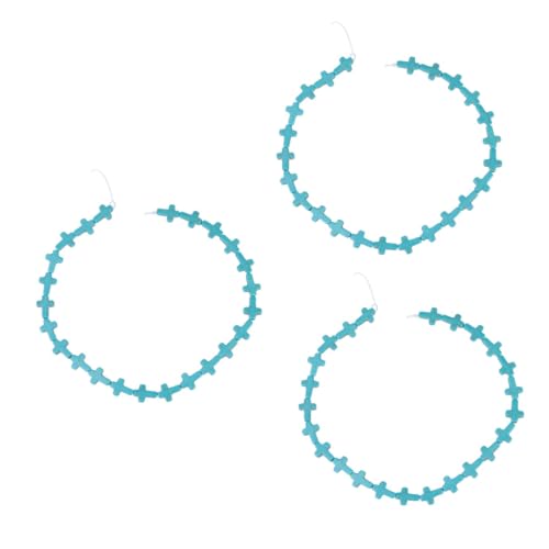 Tofficu 3 Sätze Kreuz Lose Perlen Türkis Gemuse Gems Schmuckdesign Armbinde Schmuckverschönerung Edelstein Halskette Steinkreuzperlen Diy-scheibe Achat-edelstein-patch Blue 2 Stück * 3 von Tofficu