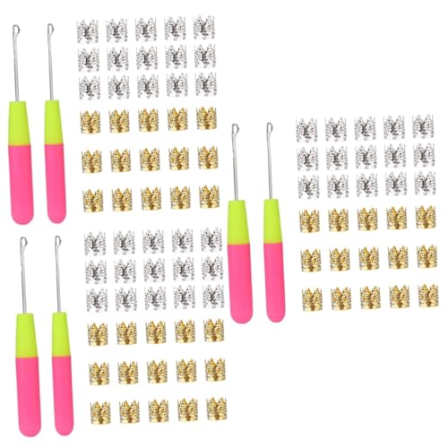 Tofficu 3 Sätze Kronen-haarschnallen-set Haar Styling Set Haarstyling-set Haarzubehör Für Zöpfe Haken Zubehör Für Die Herstellung Von Dreadlocks-zöpfen Haarring-dekore Metall 32 Stück * 3 von Tofficu