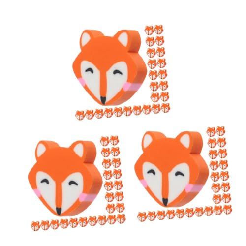 Tofficu 3 Sätze Little Fox Eraser Eraser Kid Art Eraser Zeichnung Radiergummis Geburtstag Eraser Schülern Eraser Mini Fox Models Netter Eraser Herbstparty Gefällt Mir Orange 100 Stück * 3 von Tofficu