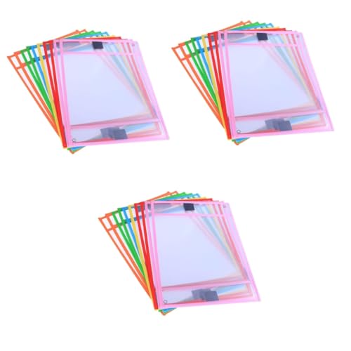 Tofficu 3 Sätze Löschbare Aktentasche Abs Sportschutz Transparente Taschenärmel Spiel Ärmel Waterproof File Bags Dry Erase Pockets Trocken Abwischbare Taschen Bürobedarf Pvc 8 Stück * 3 von Tofficu