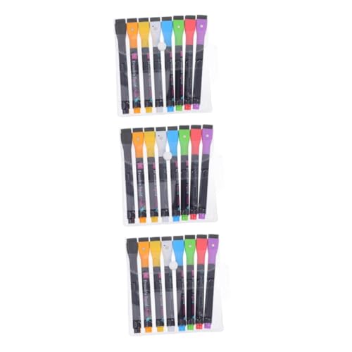 Tofficu 3 Sätze Löschbarer Lampenstift Whiteboard-marker Magnetischer Trocken Abwischbarer Marker Magnetische Whiteboard-radierer Whiteboardstift Magnetische Markierungen Pp 8 Stück * 3 von Tofficu