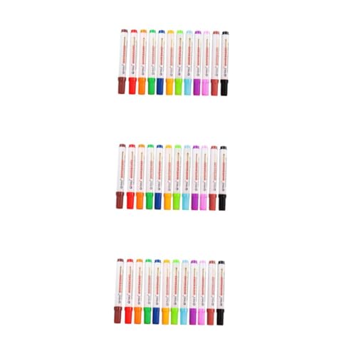 Tofficu 3 Sätze Löschbarer Whiteboard-marker Farbige Stifte Aquarellpinsel Aquarellstifte Pflege-aquarellstifte Bürobedarf Aquarellstifte Löschbare Stifte Weiße Tafel Plastik 12 Stück * 3 von Tofficu