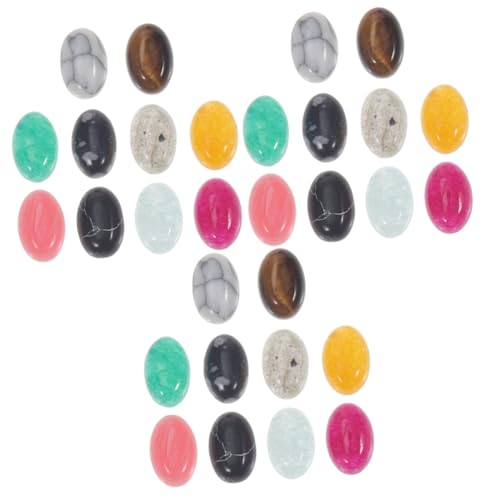 Tofficu 3 Sätze Oblate Auslauf Outlet Beisring Mikrolandschaft Schellenring Halbrunde Cabochons Halbrunder Stein Natürliche Cabochons Selber Machen Dekorativer Naturstein Jade 10 Stück * 3 von Tofficu