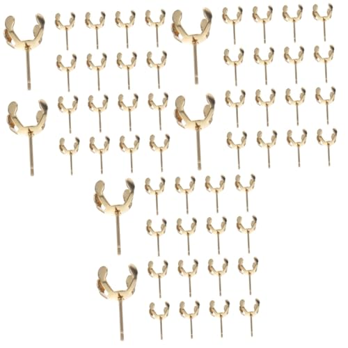 Tofficu 3 Sätze Perlenklauenhalter Kettenverschlüsse Und Verschlüsse Ohrstecker Selber Machen Edelstahlkügelchen Perlenohrringe Ohrstecker Finden Für Diy Ohrschmuck Beiträge 20 Stück * 3 von Tofficu