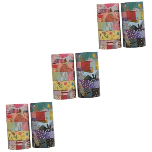 Tofficu 3 Sätze Taschendekorband Diy Scrapbook-klebeband Geschenkbänder Gummiertes Papierband Bastelband Dekorative Bänder Dekorative Washi-klebebänder Japanisches Papier 10 Rollen*3 von Tofficu