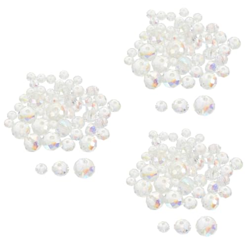 Tofficu 3 Sätze Transparente Ab-farbige Perlen Kinder Bastelset Basteln Für Kinder Perlenset Strassschmuck Edelstein Facettierte Perlen Abstandsperle Armband Diy Perlen Glas 60 Stück * 3 von Tofficu