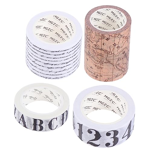 Tofficu 3 Sätze Washi-tape Retro-dekor Dekoratives Klebeband Planer Maskierung Abdeckband Klebeband Zum Verpacken Von Geschenken Zeitschriftenbänder Notizbuchband Papier 4 Rollen * 3 von Tofficu