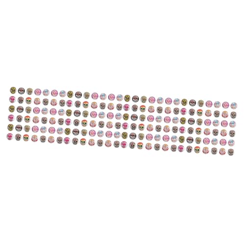 Tofficu 3 Sätze -glaspatch Runde Zeit Gem Edelstein-patches -halskette Gold Reize Schmuck-cabochons Diy Sammelalbum Mini-zubehör Perlen Edelsteine 100 Stück * 3 von Tofficu