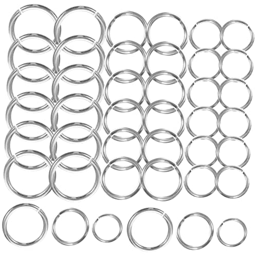 Tofficu 3 Schmuckring aus Sterlingsilber Spaltring für Schmuck Kette Biegering Ohrring Sprungringe schmuck machen jewelry set Spaltring für DIY-Schmuck Armband Spaltring Silber- Silver von Tofficu