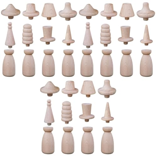 Tofficu 3 Sets Holzpuppen Puppen Reborn Perlen Puppenkleidung Zum Gießen Herstellen Von Mini Tieren Googly Pegs Krippen Made Ludo Spiel Echtes Zubehör Set Ankleidepuppe von Tofficu