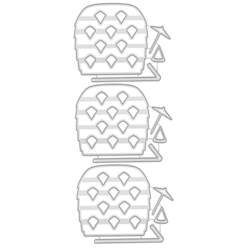 Tofficu 3 Stück Ananasbecher Metall Messerform Aus Kohlenstoffstahl DIY Schneidemesserform Ecksicherungsperlen Aufbewahrung Herstellung des Schnitts Gestanzter Stempel Und Stanzform von Tofficu