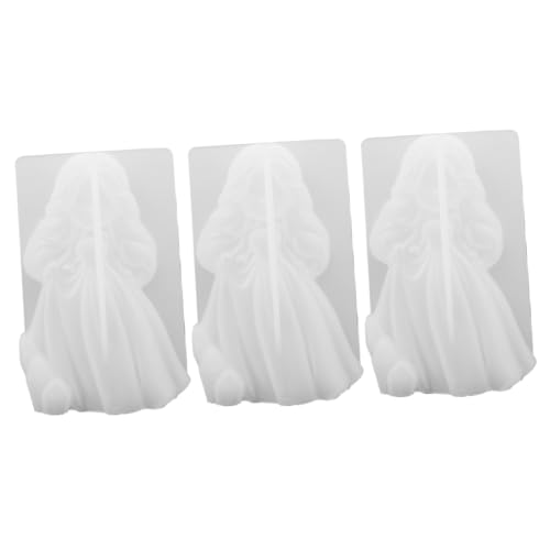 Tofficu 3 Teiliges DIY Spiegel Set Dreidimensionale Kleine Prinzessin Tischkerzen Schleifwerkzeug Schaukelrock Portrait Basis Epoxid Silikonform Einzigartige Kerzenformen von Tofficu