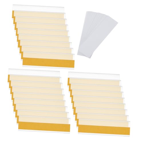 Tofficu 30 Sätze Etikettenhalter Supermarkt-Preisschilder Bücherregal-Organisation Selbstklebendes Etikett kartenpapier selbstklebende Etikettentaschen Beschriftungstaschen PVC Transparent von Tofficu