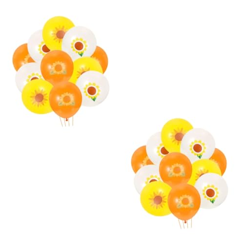 Tofficu 30 Stk Sonnenblumenballon -banner Hochzeitsdekorationen Für Die Zeremonie Blumenballons Sonnenblumen-partyzubehör Gänseblümchen Ballons Sonnenblumen-gastgeschenke Emulsion von Tofficu