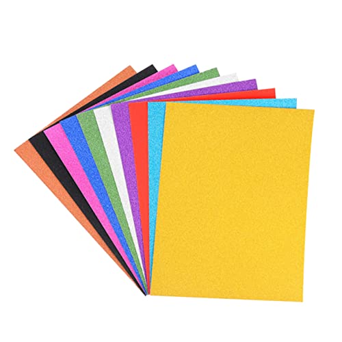 Tofficu 30 Stück Blatt Aufkleberpapier Bastelpapier Für Kinder Glitzer-transferpapier Geschenkpapier Kunstaufkleber Aus Papier Perlmuttglänzender Karton Schimmernder Karton Colorful von Tofficu